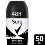 Sure Anti Perspirant Roll On Invisible Black & White 50ml
