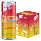 Red Bull Energy Drink Sugar Free Fuji Apple & Ginger, Winter Edition  4 x 250ml
