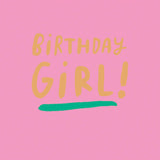 Sainsbury's Birthday Girl Card Neon Greeting Card