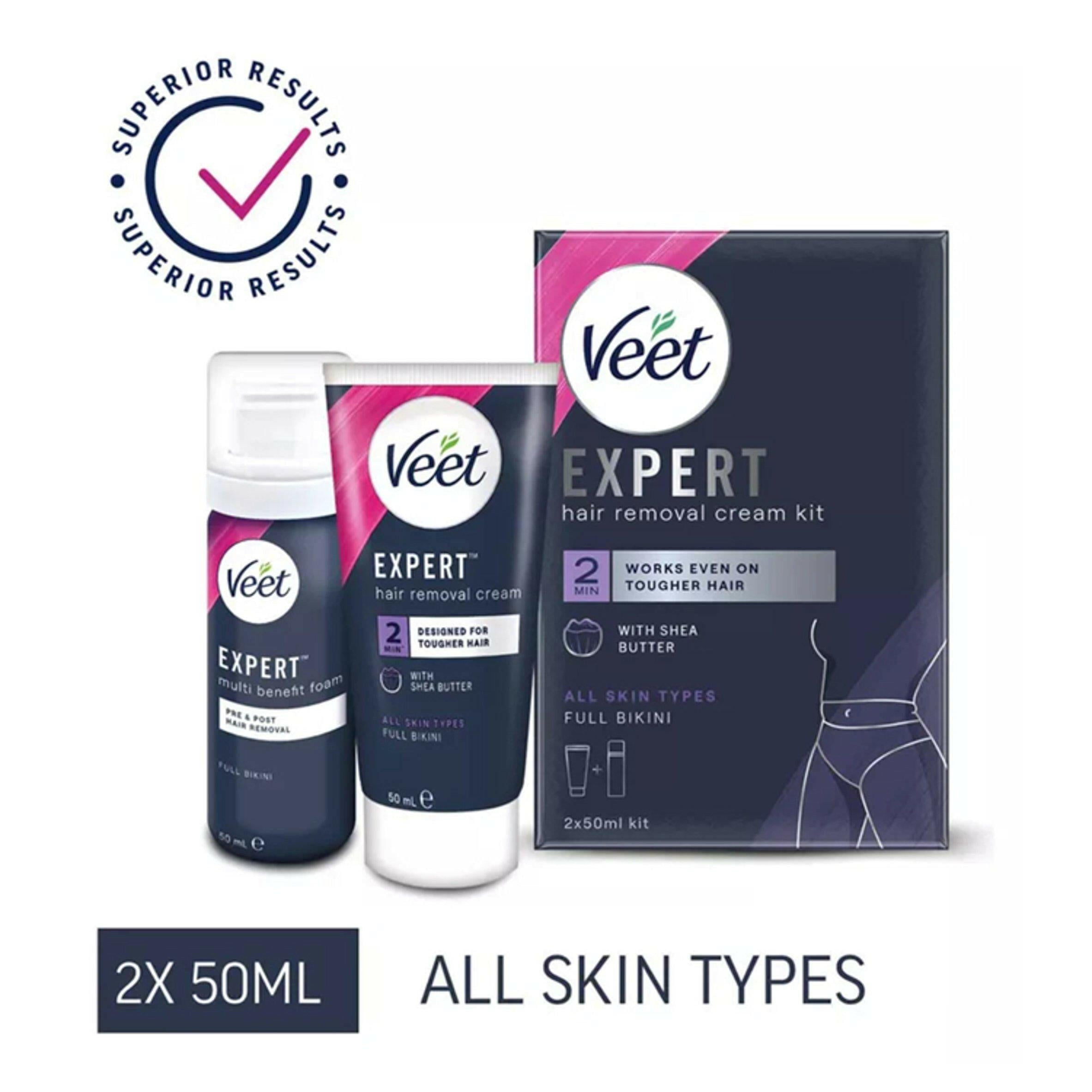 Veet Expert Hair Removal Cream Kit 2x50ml GOODS Sainsburys   