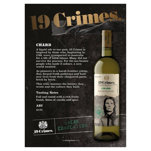 19 Crimes Chardonnay   75cl - McGrocer