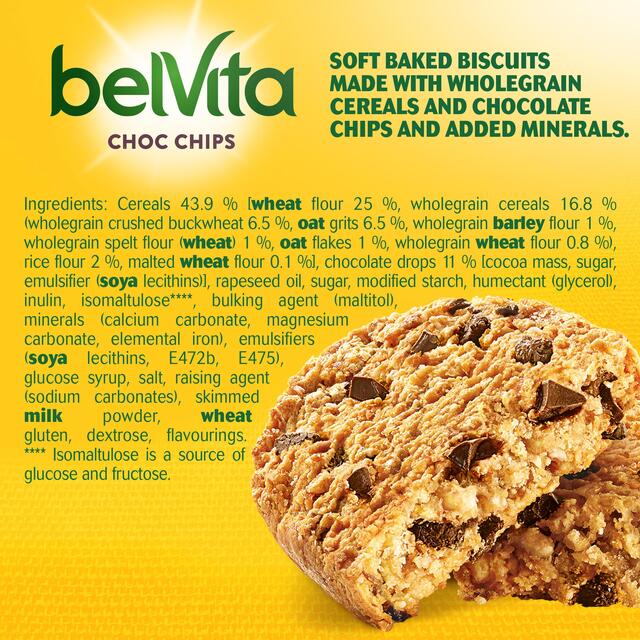 Belvita Choc Chips Soft Bakes Breakfast Biscuits   5 per pack - McGrocer