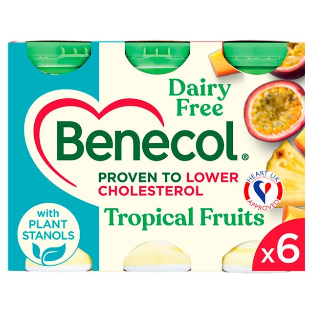 Benecol Cholesterol Lowering Yoghurt Drink Dairy Free Tropical   6 x 67.5g - McGrocer