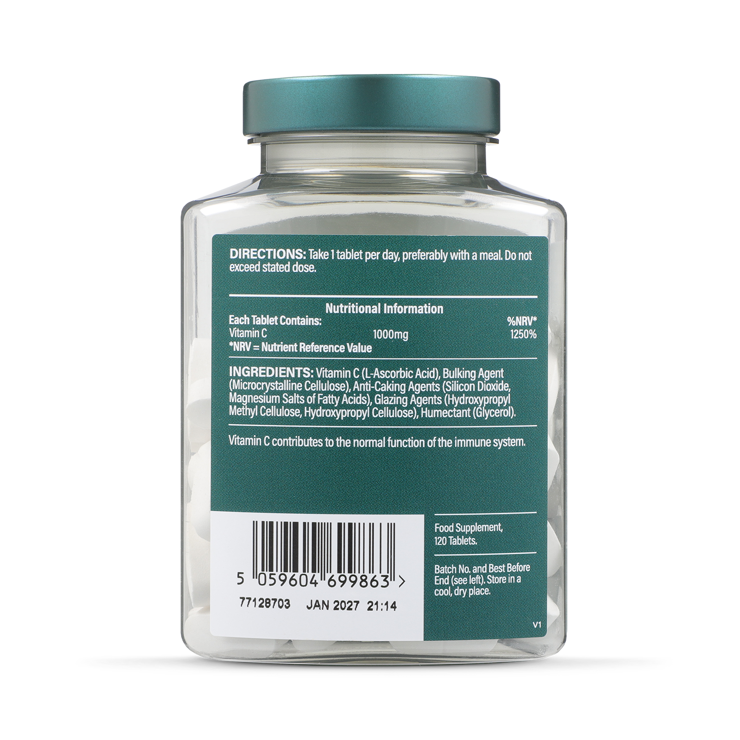 Holland & Barrett Vitamin C 1000mg 60 Tablets - 998392