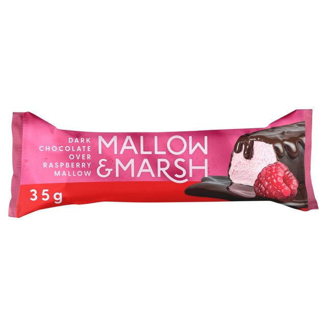 Mallow & Marsh Raspberry & 70% Dark Chocolate Marshmallow Bar   35g - McGrocer