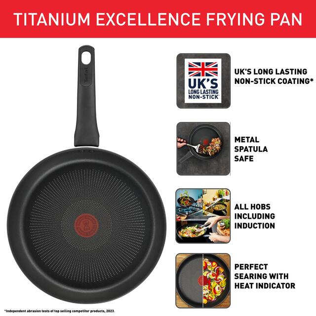 Tefal Titanium Excellence 28cm Frying Pan - McGrocer