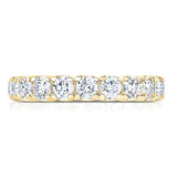 2.00ctw Round Brilliant Cut Diamond Eternity Ring, 18ct Yellow Gold in 6 Sizes - McGrocer
