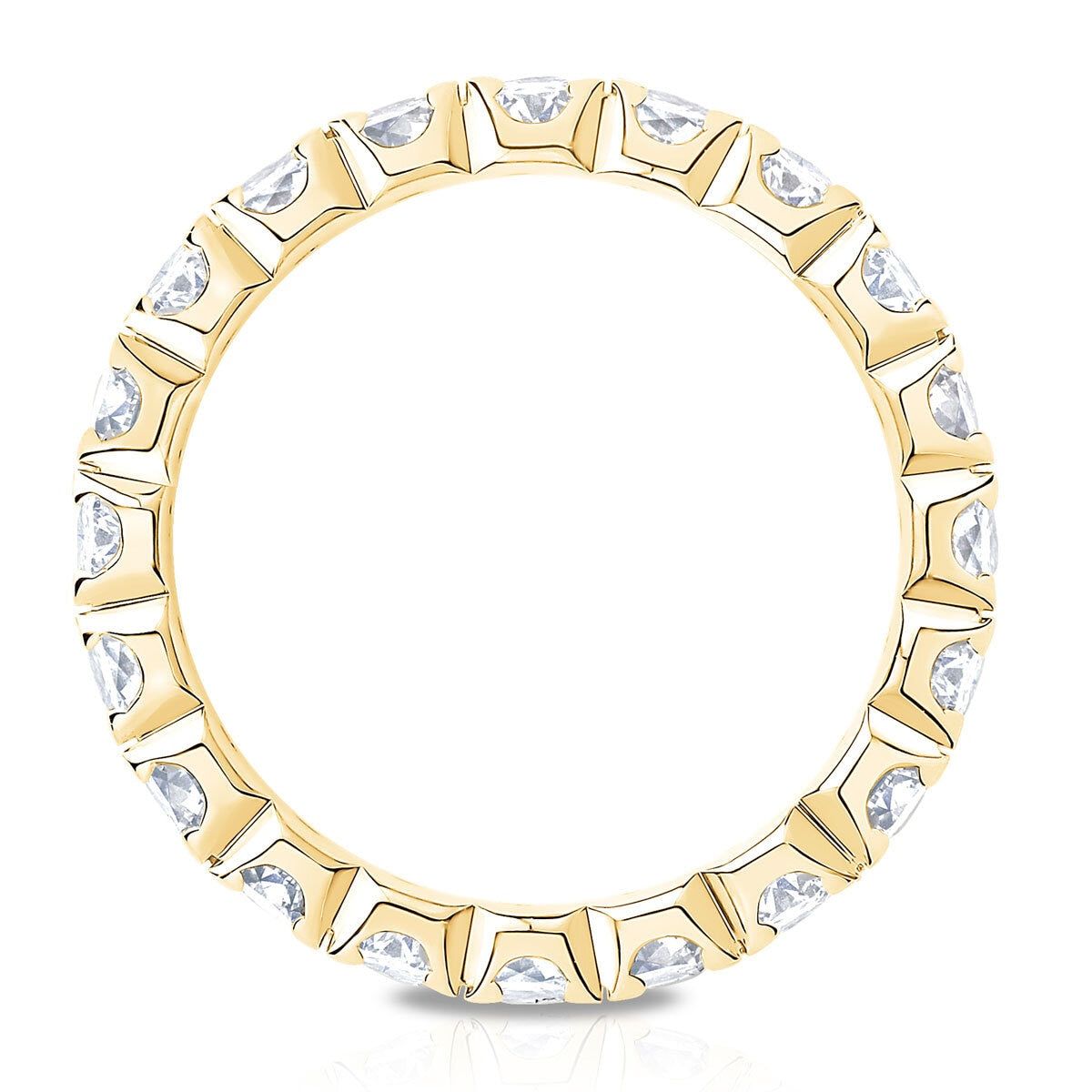 2.00ctw Round Brilliant Cut Diamond Eternity Ring, 18ct Yellow Gold in 6 Sizes - McGrocer