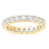 2.00ctw Round Brilliant Cut Diamond Eternity Ring, 18ct Yellow Gold in 6 Sizes - McGrocer