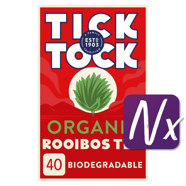 Tick Tock Organic Rooibos Redbush Tea Bags   40 per pack GOODS M&S   