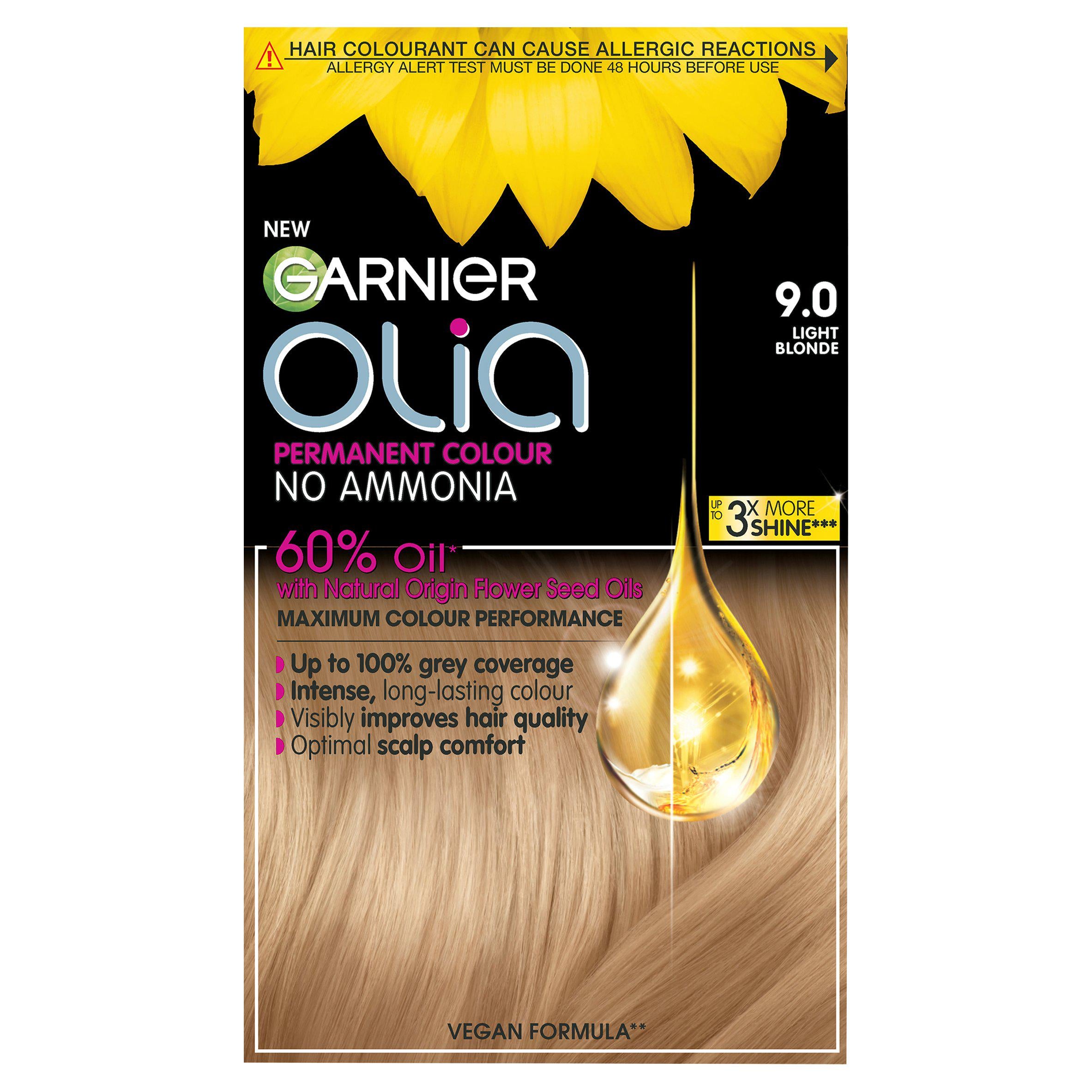 Garnier Olia Permanent No Ammonia Hair Dye Light Blonde 9.0 - McGrocer