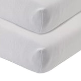 John Lewis GOTS Organic Cotton Fitted Bedside Crib Sheet, Pack of 2, 50 x 83cm - McGrocer