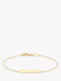 IBB Personalised 9ct Gold Bar Initial Chain Bracelet - McGrocer