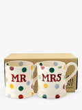 Emma Bridgewater Polka Dot Mr & Mrs Mugs, Set of 2, 300ml, Multi - McGrocer