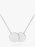 IBB Personalised 9ct Gold Double Disc Initial Pendant Necklace - McGrocer