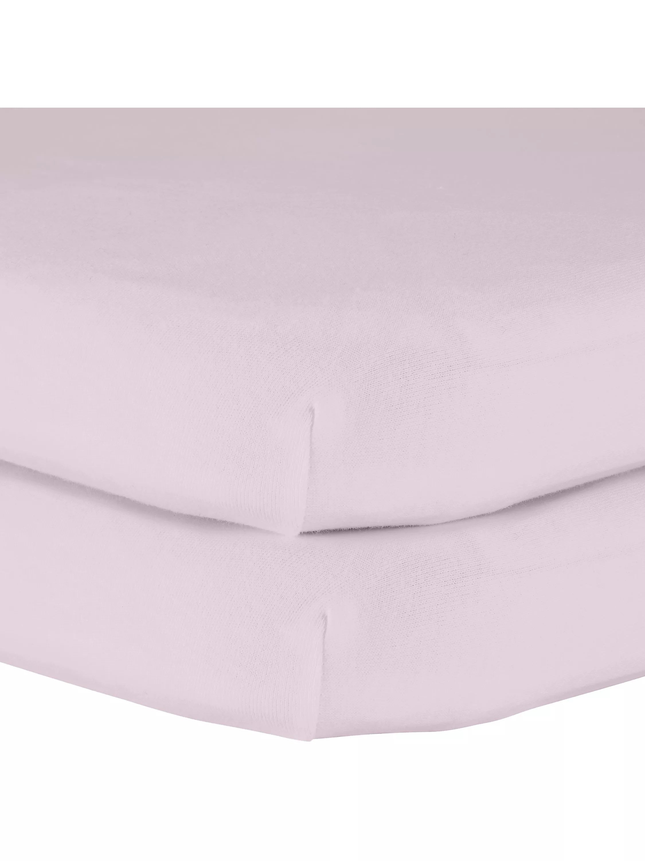 John Lewis GOTS Organic Cotton Fitted Bedside Crib Sheet, Pack of 2, 50 x 83cm - McGrocer