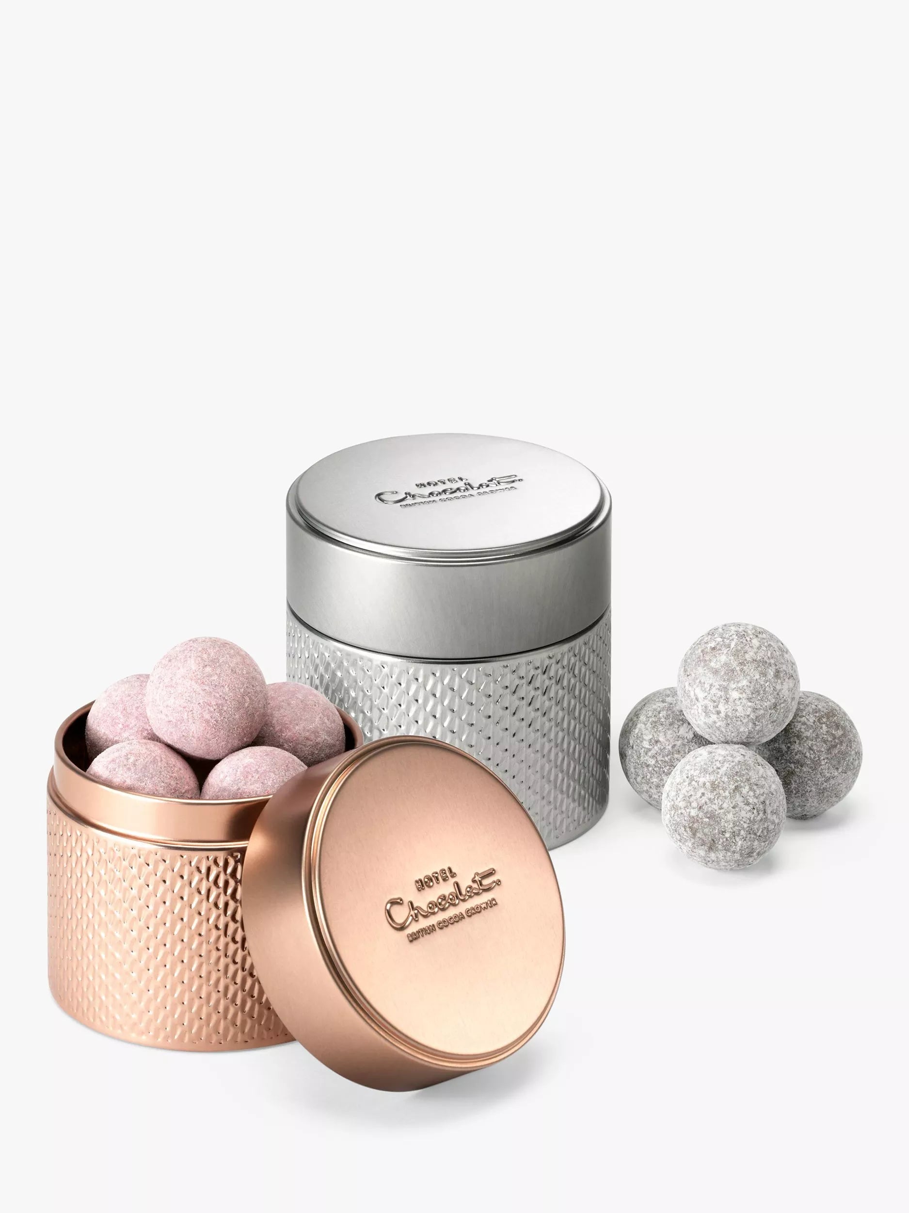 Hotel Chocolat  Pink & Classic Champagne Truffle Tins, 200g - McGrocer