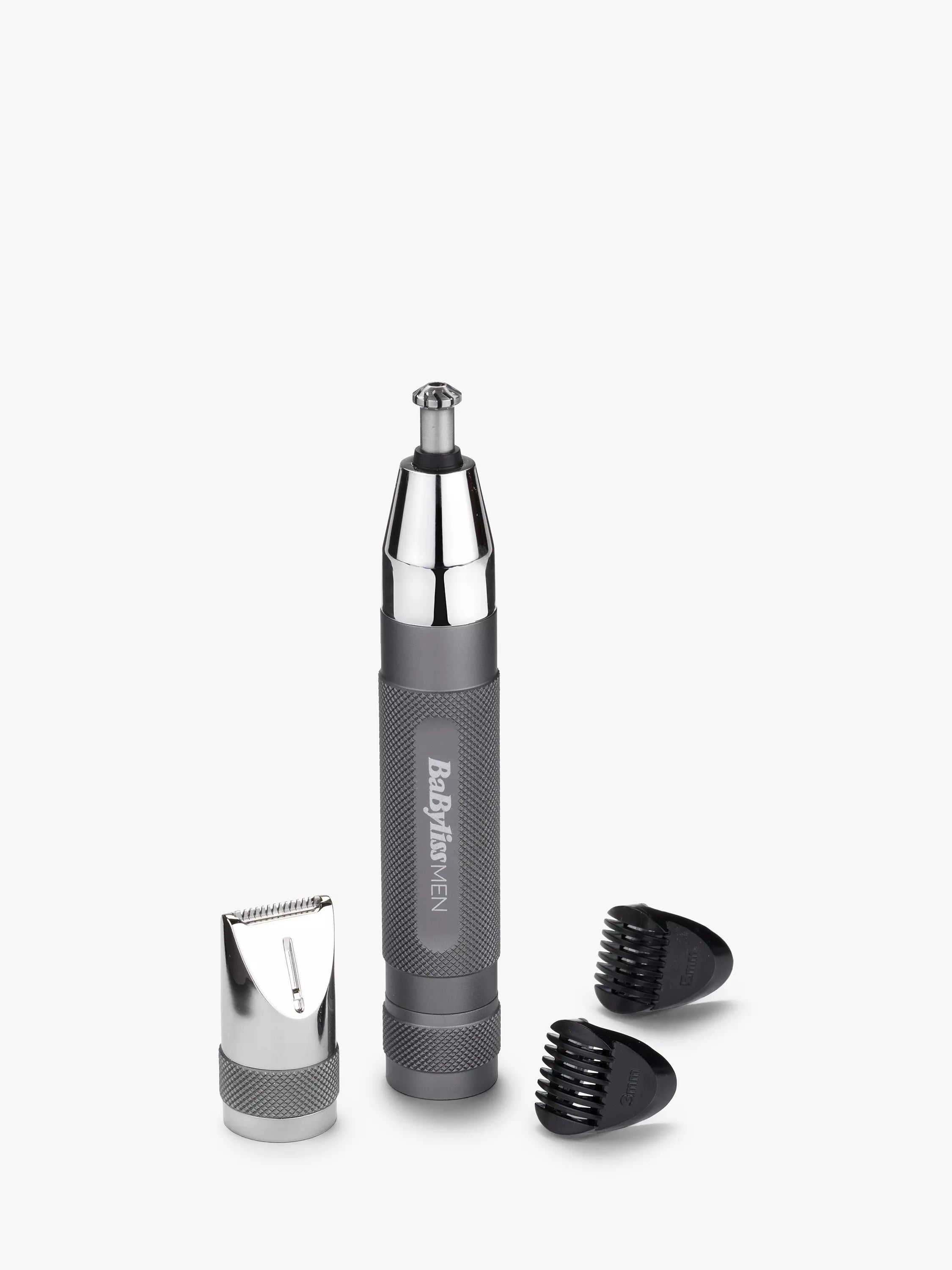 BaByliss Super-X Metal Series Nose, Ear & Eyebrow Trimmer, Grey - McGrocer