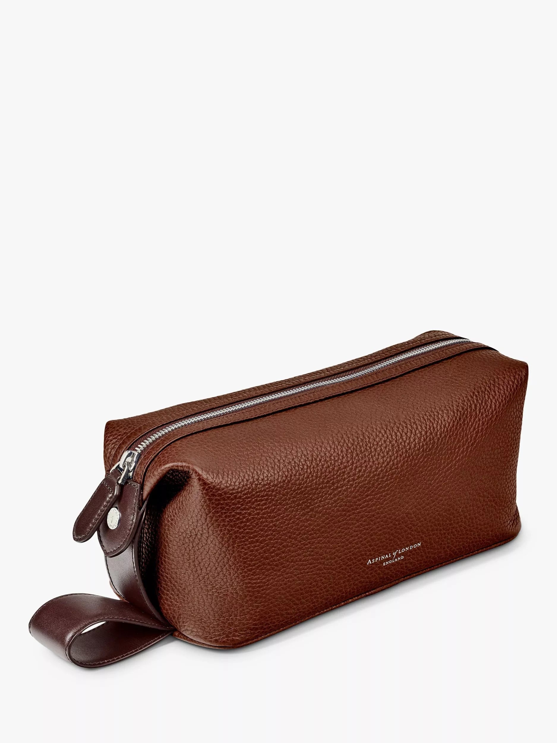Aspinal of London Reporter Pebble Leather Wash Bag - McGrocer