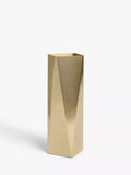 John Lewis ANYDAY Faceted Vase, H30cm, Gold - McGrocer