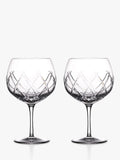 Waterford Crystal Cut Glass Olann Balloon Gin Glasses Set Of 2 550Ml