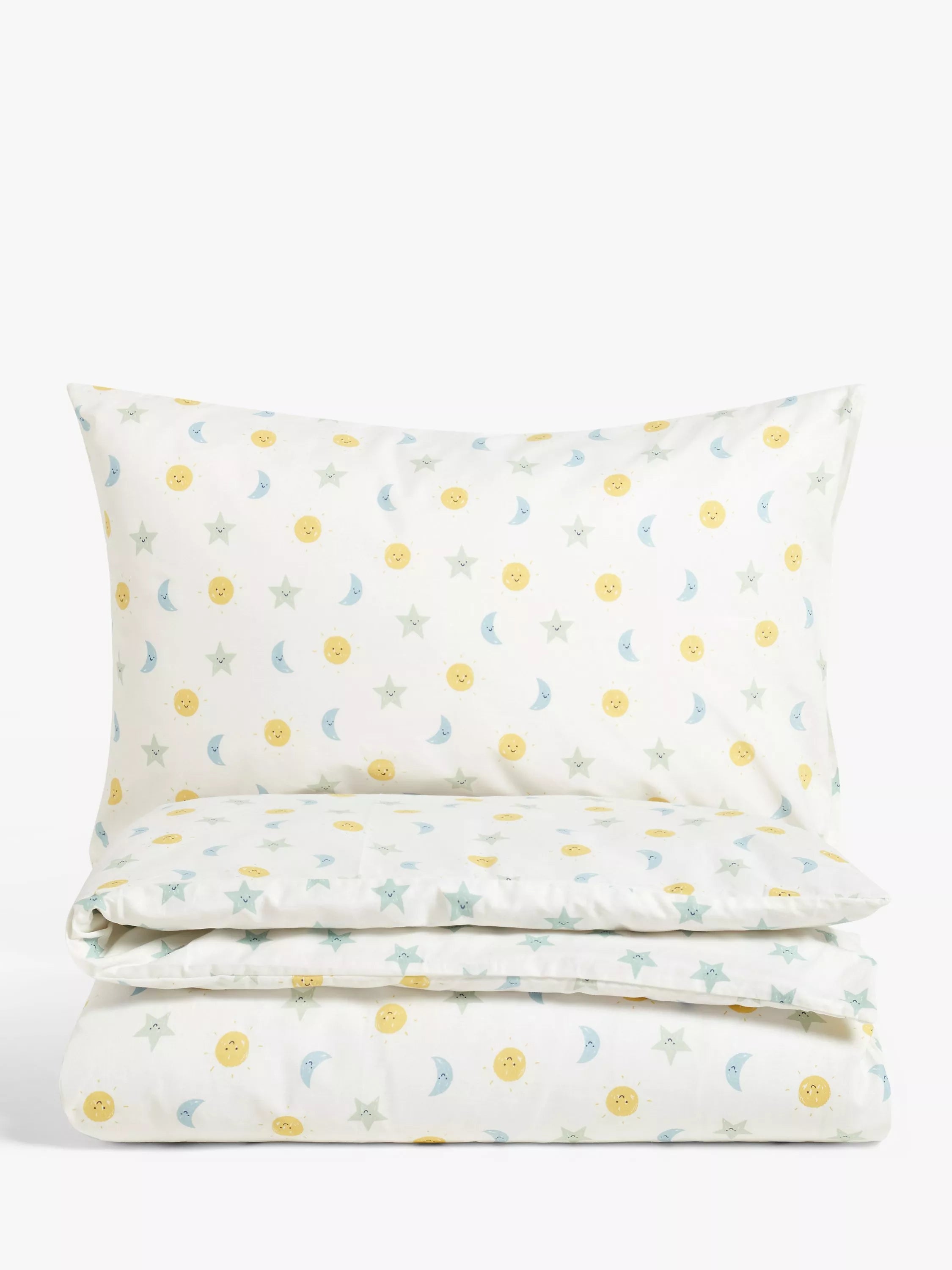 John Lewis ANYDAY Night and Day Reversible Toddler Pure Cotton Duvet Cover & Pillowcase Set - McGrocer