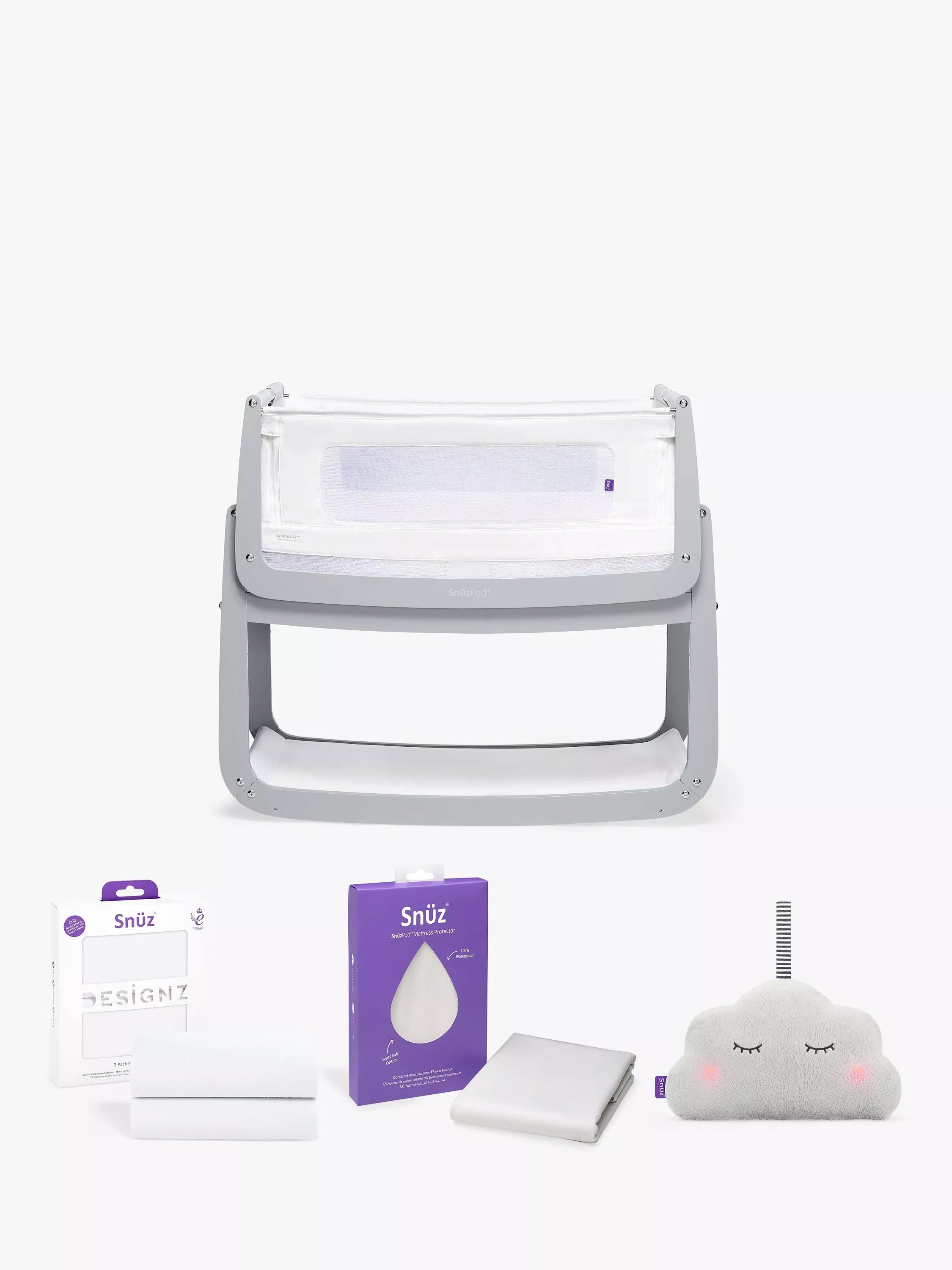 Snüz SnüzPod 4 Comfort Air Bedside Crib Starter Bundle - McGrocer
