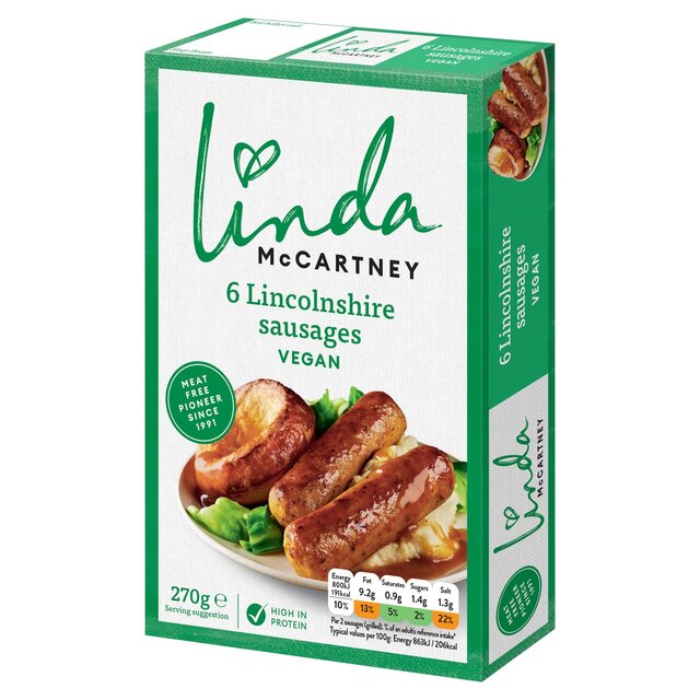 Linda McCartney Vegetarian Lincolnshire Sausages   270g - McGrocer