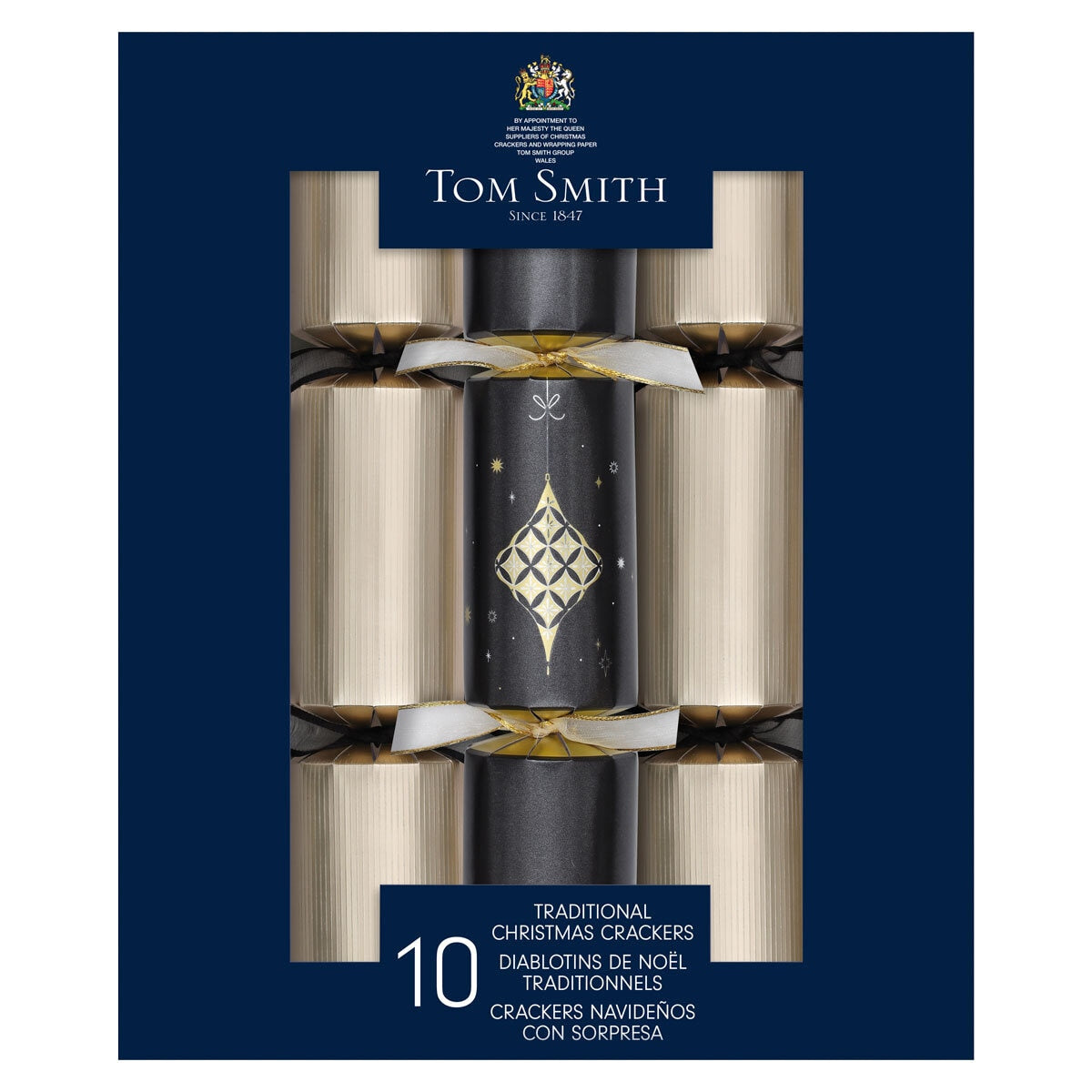 Tom Smith 12.5 Inch (32 cm) Luxury Christmas Crackers 10 Pack, Assortment of 3 GOODS Costco UK