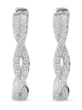 Beaverbrooks Cubic Zirconia Twist Hoop Earrings