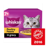 Whiskas 7+ Adult Wet Cat Food Pouches Poultry Feasts in Gravy   12 x 85g GOODS M&S   