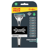 Wilkinson Sword Quattro Titanium Men's Razor Pack with 9 Blades GOODS M&S   