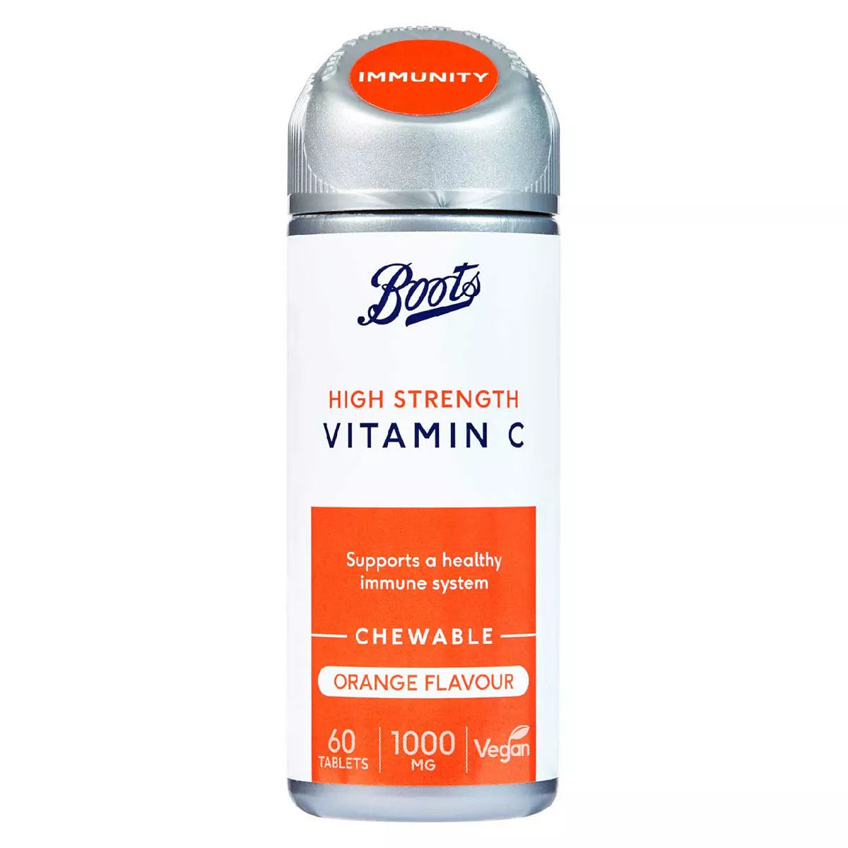Boots Vitamin C 1000 mg 60 Orange Flavour Chewable Tablets - McGrocer