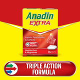 Anadin Extra Aspirin & Paracetamol Fast Acting Pain Killer Caplets   16 per pack - McGrocer