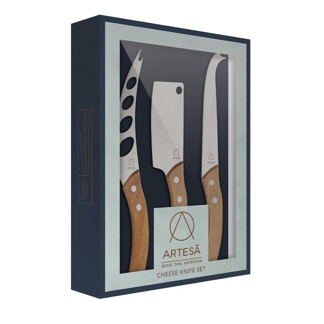 Artesa Cheese Knives with Acacia Wood Handles   3 per pack - McGrocer