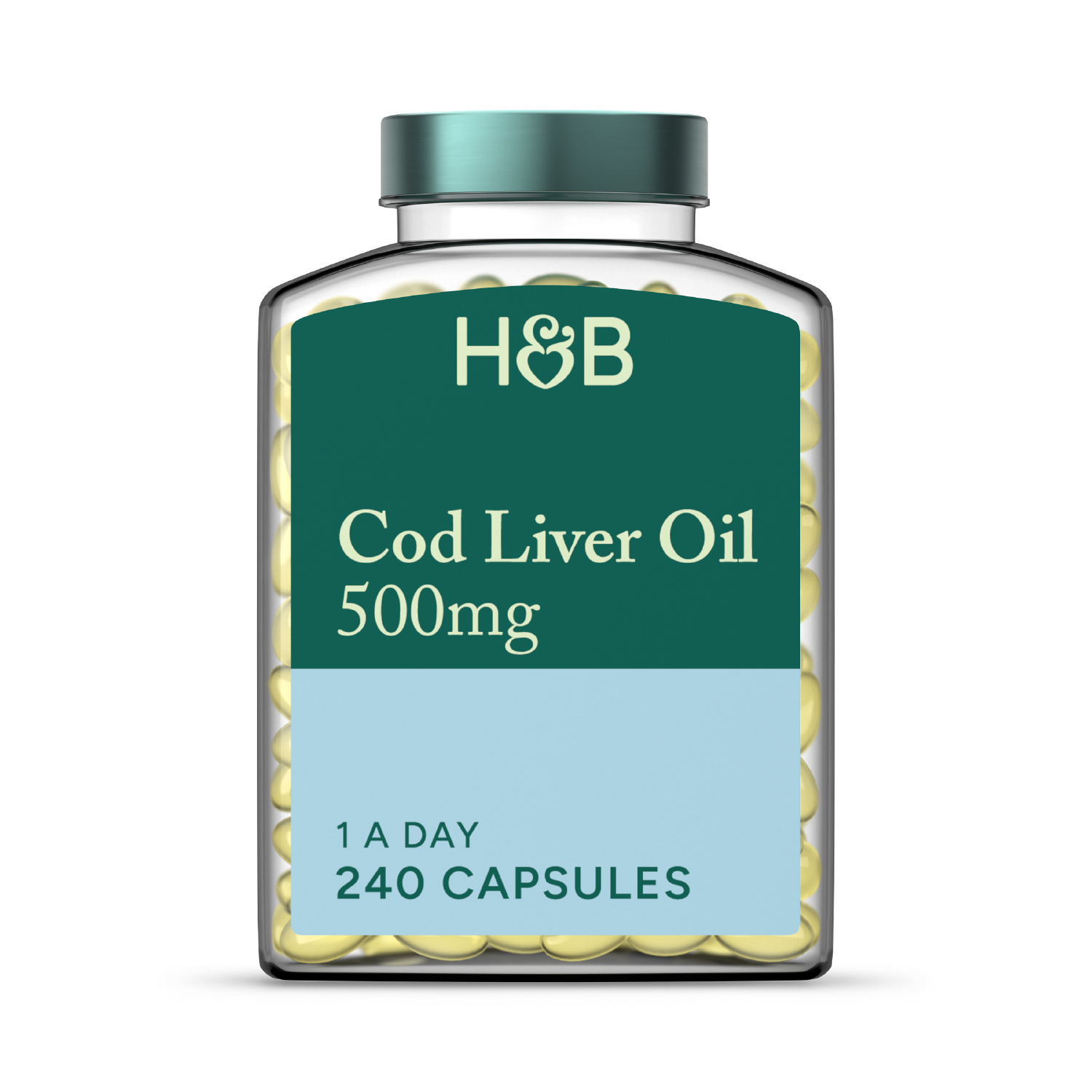 Holland & Barrett Pure Cod Liver Oil 1000mg 240 Capsules - McGrocer