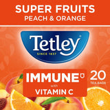 Tetley Super Fruit Tea Immune Peach & Orange Tea Bags   20 per pack GOODS M&S   