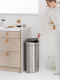 Brabantia Matt Steel Fingerprint Proof New 40L Touch Bin