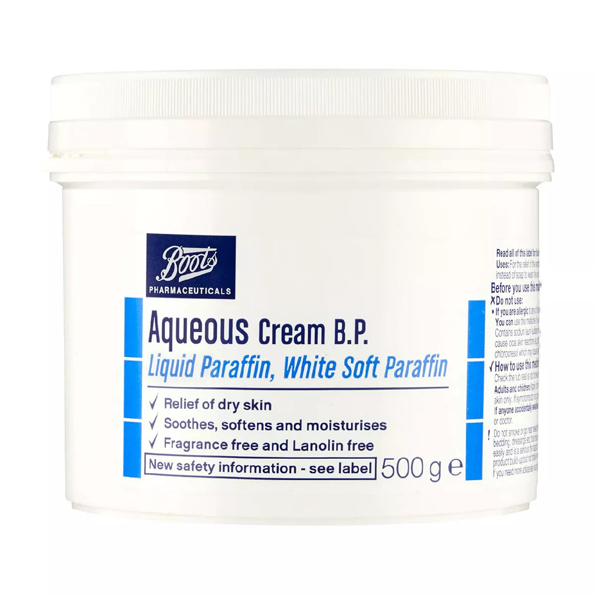 Boots Aqueous Cream B.P. - 500g - McGrocer