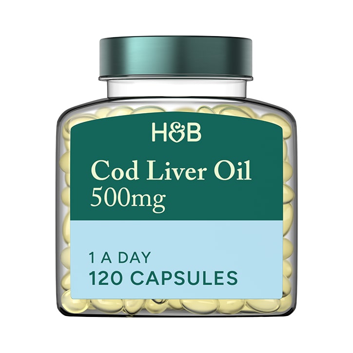 Holland & Barrett Pure Cod Liver Oil 500mg 120 Capsules - 999327