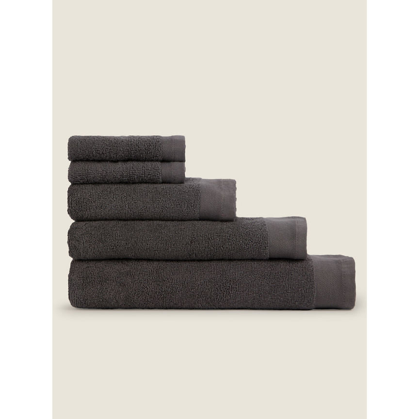George Home Small Charcoal 100% Cotton Hand Towel - McGrocer