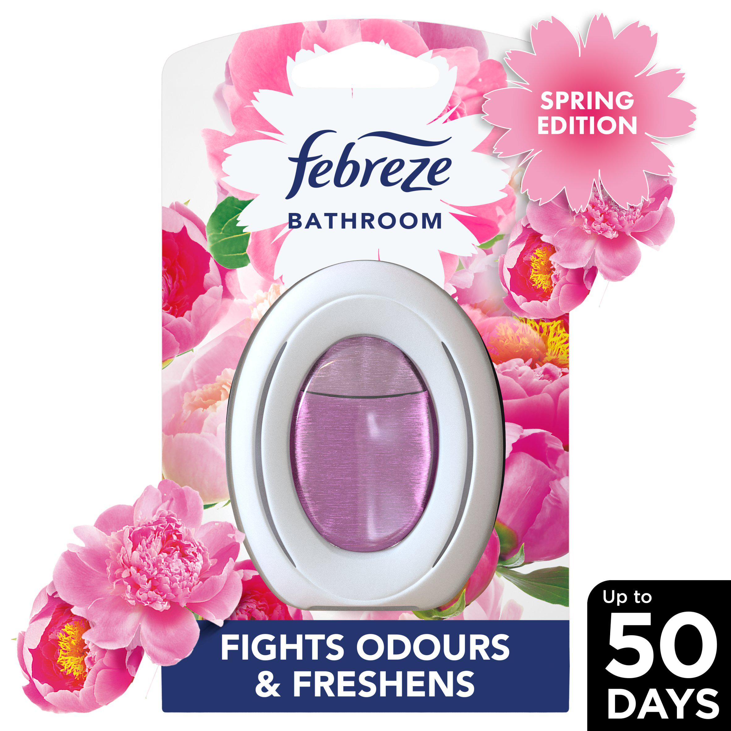 Febreze Bathroom Continuous Air Freshener Fights Odours & Freshens Peony & Cedar - McGrocer