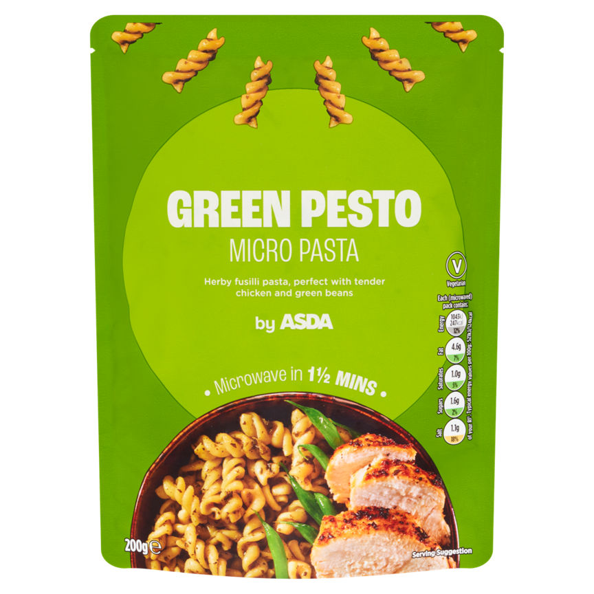 ASDA Green Pesto Micro Pasta 200g - McGrocer