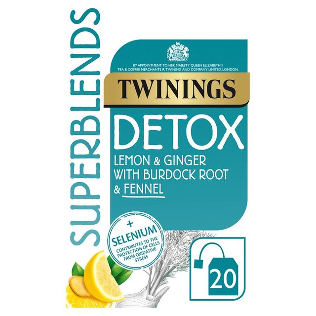 Twinings Superblends Detox with Lemon Ginger & Fennel   20 per pack GOODS M&S   