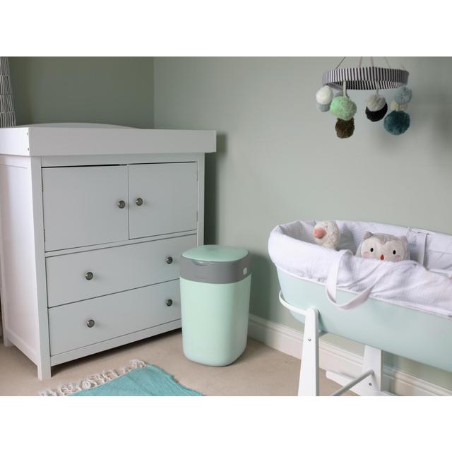 Tommee Tippee Twist & Click Green Nappy Bin Includes 1x Refill Cassette GOODS M&S   