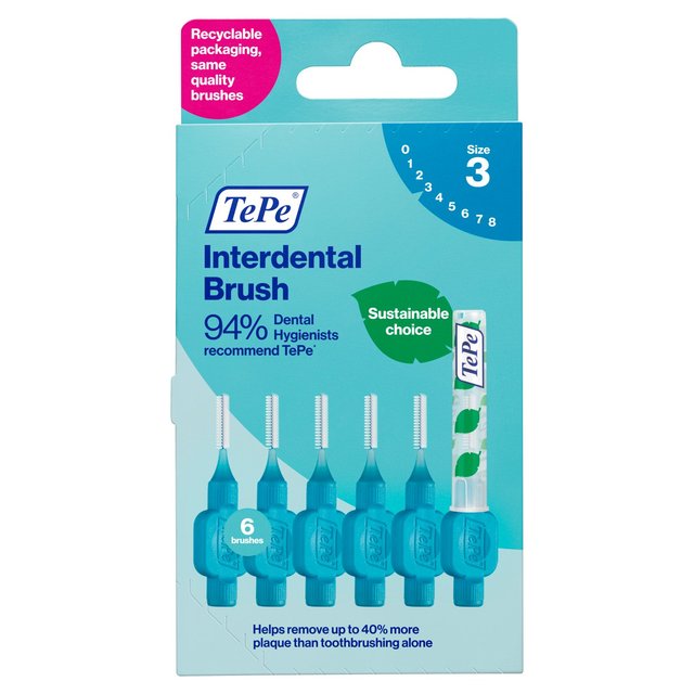 TePe Blue Interdental Brush 0.6mm   6 per pack GOODS M&S   