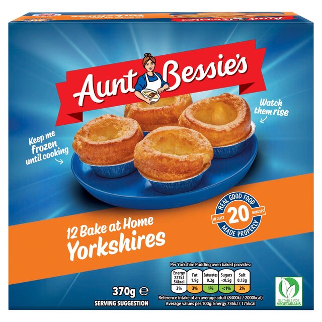 Aunt Bessie's 12 Bake at Home Yorkshire Puddings    370g - McGrocer
