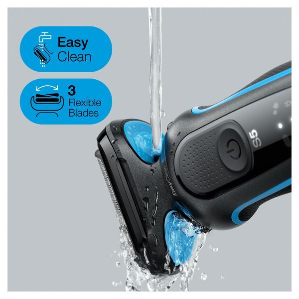 Braun Series 5 50-B1200s Electric Shaver for Men, Blue - McGrocer
