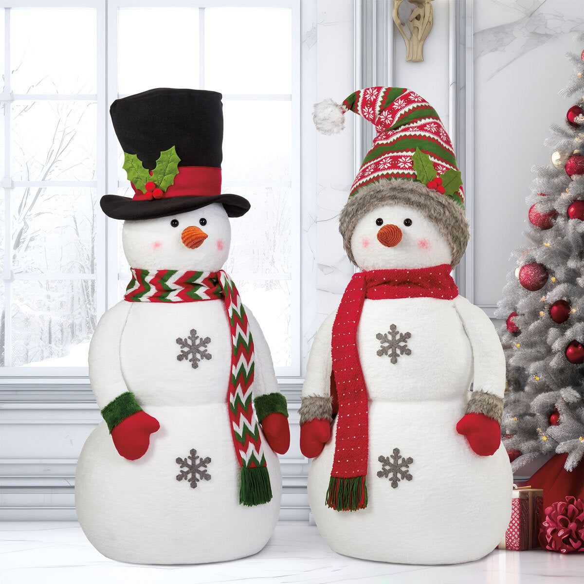 3.9ft (1.2m) Soft Sculpture Snowman Choice of 2 - McGrocer