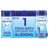 Aptamil 1 First Infant Baby Milk Formula Liquid Ready to Feed from Birth   6 x 200ml - McGrocer